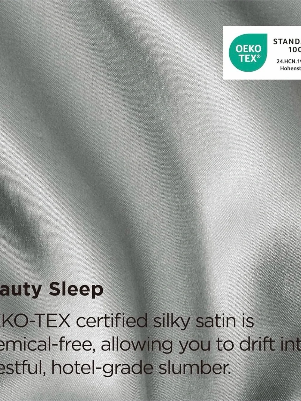 Silver Grey Satin Pillowcase - Queen
